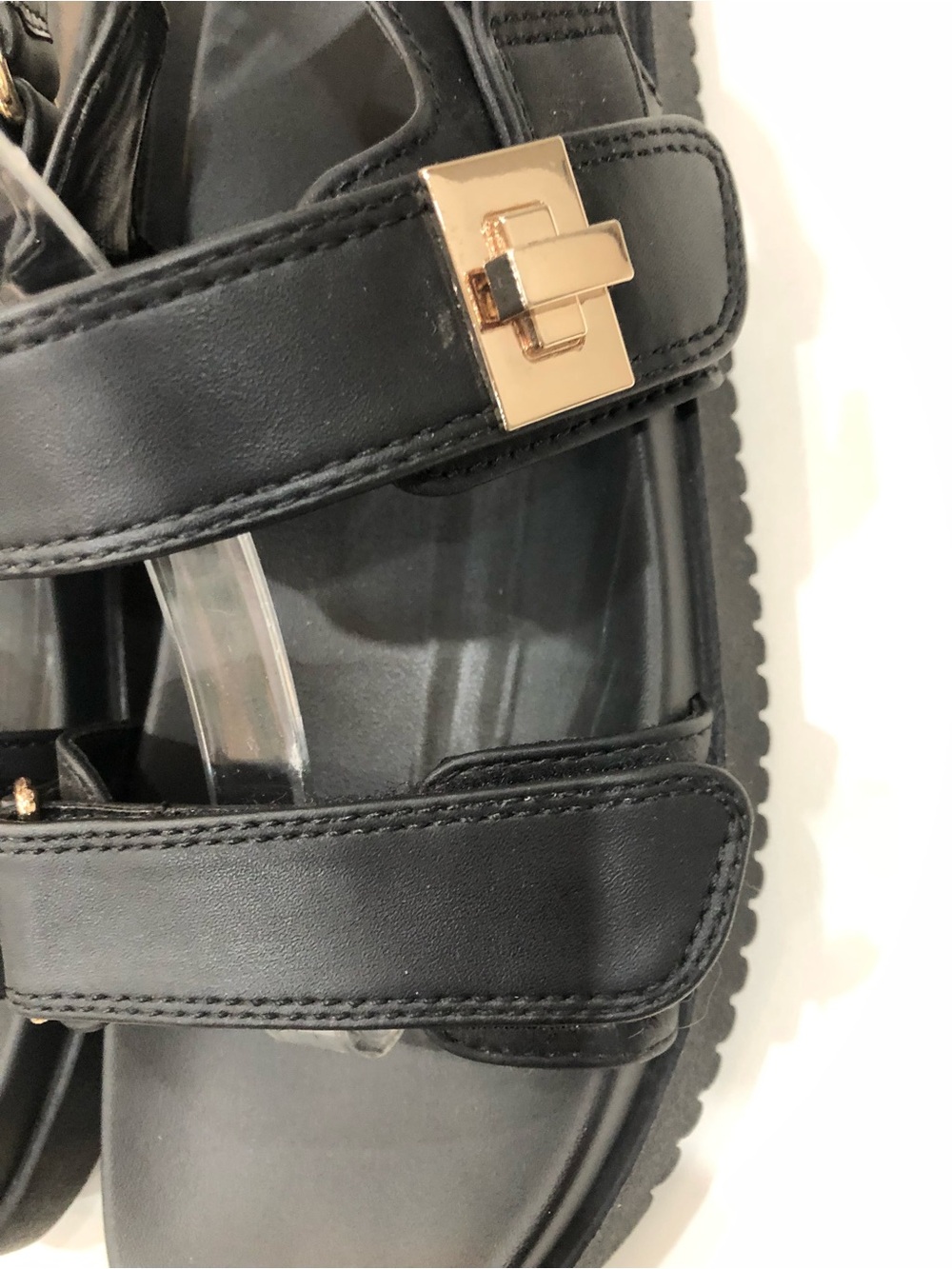 Black Buckle Sandals - Picture 3 of 10